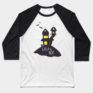 Halloween Witch's Hill Baseball T-Shirt